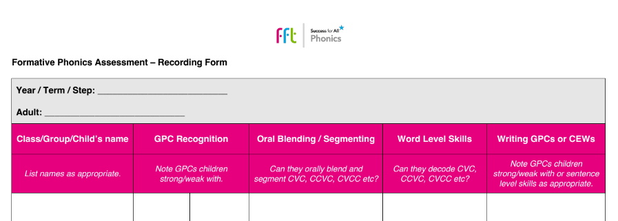 Do you have any formative assessment templates?